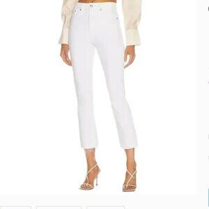 GRLFRND Karolina High Rise Straight White Crop Jeans 28 NWT Retails $215